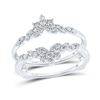 Image 1 : Round Diamond Fashion Wrap Ring Guard Enhancer 1/3 Cttw 14KT White Gold