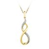 Round Diamond Twist Fashion Pendant 1/20 Cttw 10KT Yellow Gold