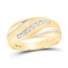 Image 1 : Round Diamond Single Row Band Ring 1/4 Cttw 10KT Yellow Gold