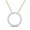 Image 1 : Round Diamond Circle Pendant 1/6 Cttw 10KT Yellow Gold