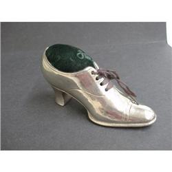 Lovely Victorian PIN CUSHION - SILVER SHOE #2181187