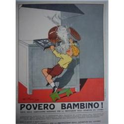 Vintage Italian Child Safety Poster - circa #2181240