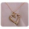 Image 1 : Estate10K Gold & Diamond Love Heart Pendant #2181270