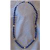Image 1 : Estate 20" Lapis W/Gold Accent Bead Strand #2181271