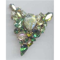 SALE Art Deco Style Rhinestone Multi color Pin #2181618