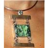 Image 1 : Unique Silver Serpentine Jade  necklace  #2182014