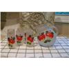 Image 1 : Anchor Hocking Gay Fad Apples Ball Pitcher Set #2194525