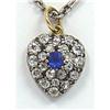 Image 1 : Diamond and Sapphire Heart Pendant #2195116