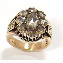 1820s Rose-cut Diamond and Gold Ring #2195143