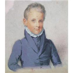 1825 English Georgian Regency Mourning portrait#2195372