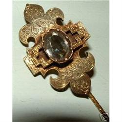 French Napoleon lll topaz & gold stick pin #2195376