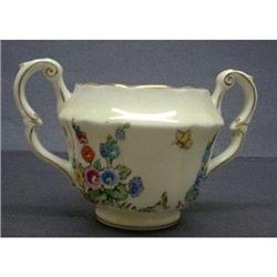 Crown Staffordshire Sugar Bowl-HOLLYHOCK #2211931