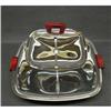 Image 1 : ART DECO CHROME/BAKELITE 2 TIER DISH #2211938