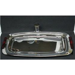 DECO CHROME/BAKELITE SERVING DISH #2211939