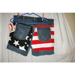 Vintage Recycled Big E Spike Elvis Shorts #2212153