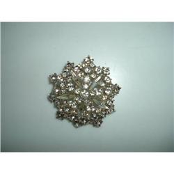 Vintage Rhinestone Flower Brooch #2212226