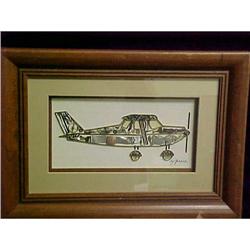 Fun Girard Framed Airplace with Watch Parts #2212264
