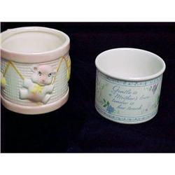 Pair Ceramic Planters-For Mothers and Babies! #2212294