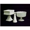 Image 1 : White Milk Glass Set of 3 Great Pieces #2212367