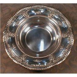 WALLACE Rose POINT Sterling Bonbon DISH Pierced#2212642