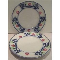 Two Flow Blue Polychrome Plates #2212649
