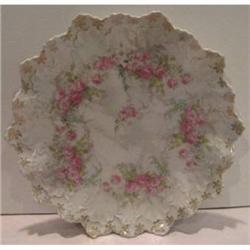 Austrian Pink Rose Scalloped Plate #2212651