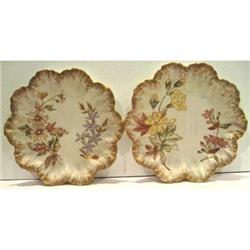 Two Hand Painted Limoges Floral Plates #2212658