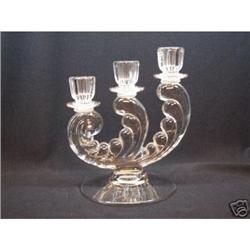 FOSTORIA #2594 3 LITE CANDLESTICK CIRCA 1940 #2212831