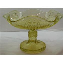 EAPG AMBER CATHEDRAL OPEN COMPOTE 9-1/2" DIA #2212835