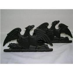 PAIR OF CAST IRON AMERICAN EAGLE BOOK ENDS #2212836