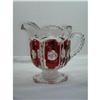 Image 1 : EAPG FROST CRYSTAL CREAMER RUBY STAINED #2212837