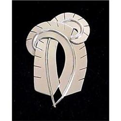 Napier sterling double feather fur clip #2212844