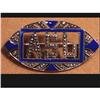Image 1 : FRENCH COBALT ENAMEL DECO sterling PIN  #2212909