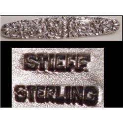 signed FORGET ME NOT Stieff sterling Brooch  #2212930