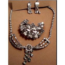 Early Signed Trifari LAYERED Parure PURE GLITZ #2212942