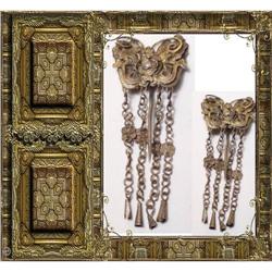 Ancient CHINESE Charm Dangle etruscan stickpin #2212949