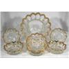 Image 1 : Victorian Glass Fruit Set Gold Trimmed #2213137