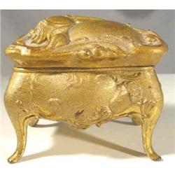 Art Nouveau Brass Trinket Box c1900 #2213161