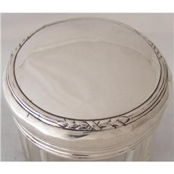 Sterling & Crystal Dresser Jar London 1918 #2213172