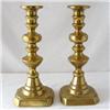Image 1 : Victorian Brass "Push Up" Candlesticks. #2213214
