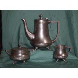 Vintage chrome plated tea-set #2213236