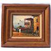 Image 1 : Original Oil, Villa on the Sea, Signed Rossini #2213305