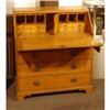 Image 1 : Drop Front Light Oak Desk circa 1890 #2213325