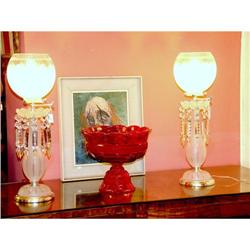 Pair of  Bohemia crystal table lamps  #2213474