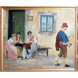 Italian fine oil on canvas  painting  #2213567