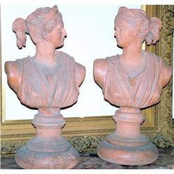 PAIR Italian neo classical sculpture  bust  #2213570