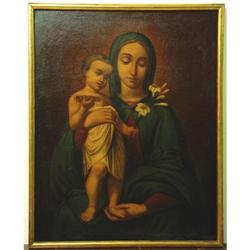 OIL . MADONNA WITH LITTLE CHILD. MASTERPIECE OF#2224111