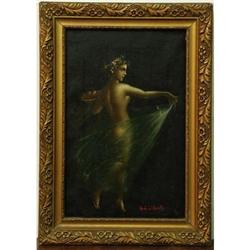 OIL . REFINED COUPLE OF PORTRAITS OF MUSES. #2224116