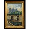 Image 1 : OIL . ROMANTIC SIGHT OF NOTRE DAME DE PARIS. #2224124