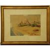 Image 1 : WATERCOLOUR. BOATS ON THE SHORE #2224132